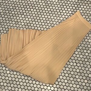 A.L.C. Tan Pleated Midi Skirt